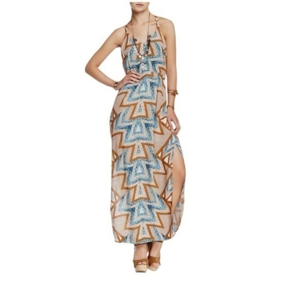 Free people geometric maxi dress. Size 4. - Picture 1 of 6